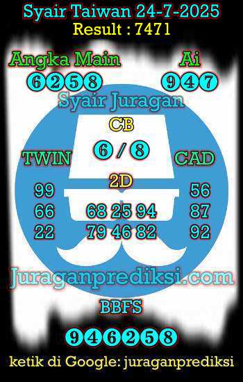 prediksi taiwan 24 juli 2025, syair taiwan hari ini kamis 24-7-2024, angka keluar togel taiwan, toto jitu taiwan 24 juli 2025 akurat
